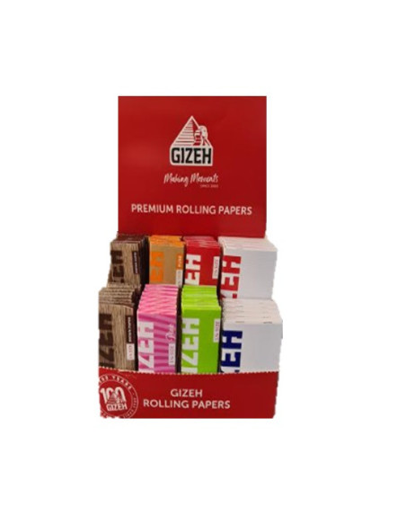 GIZEH COUNTER DISPLAY MIX 1 1/4 MIX DE 52 PAPELILLOS