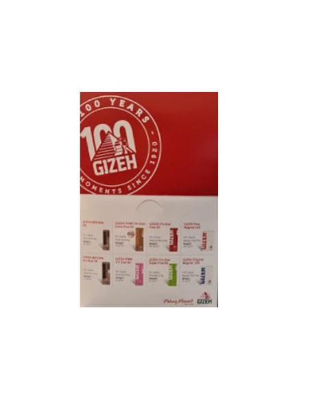 GIZEH COUNTER DISPLAY MIX 1 1/4 MIX DE 52 PAPELILLOS