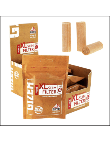 FILTROS GIZEH PURE XL SLIM ORGANICOS...