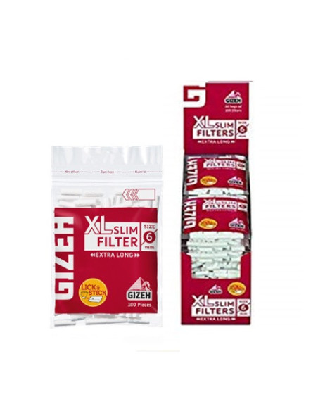 FILTROS GIZEH XL SLIM 6 MM X 19 MM 20 UDS