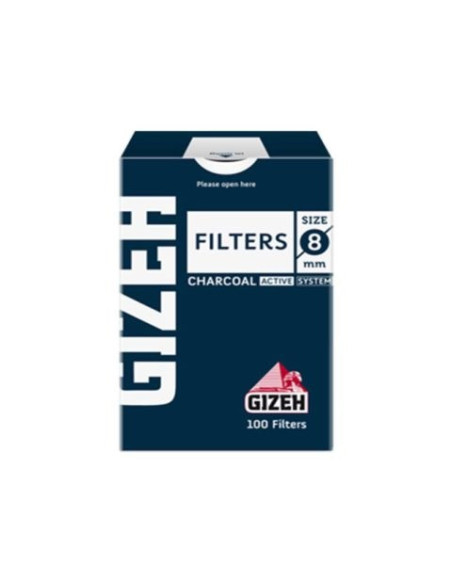 FILTROS GIZEH REGULAR 8 MM AZUL CARBON ACTIVADO EN CAJA 10 UDS