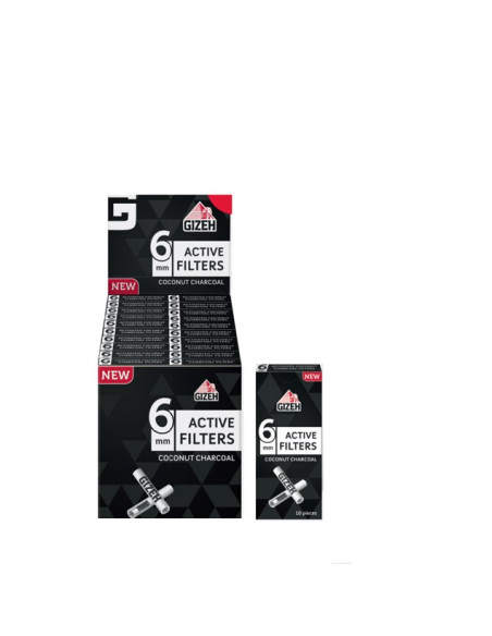 FILTROS GIZEH ACTIVE FILTER 6 MM 10 FILTROS 20 UDS