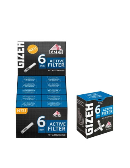 FILTROS GIZEH ACTIVE FILTER 6 MM 34 FILTROS 10 UDS