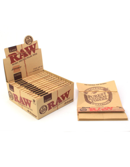 PAPELILLOS RAW ARTESANO KING SIZE 15 UDS