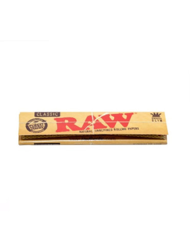 PAPELILLOS RAW CLASSIC KING SIZE SLIM 50 UDS