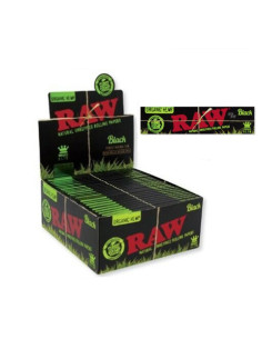 PAPELILLOS RAW BLACK ORGANIC HEMP KING SIZE 50 UDS