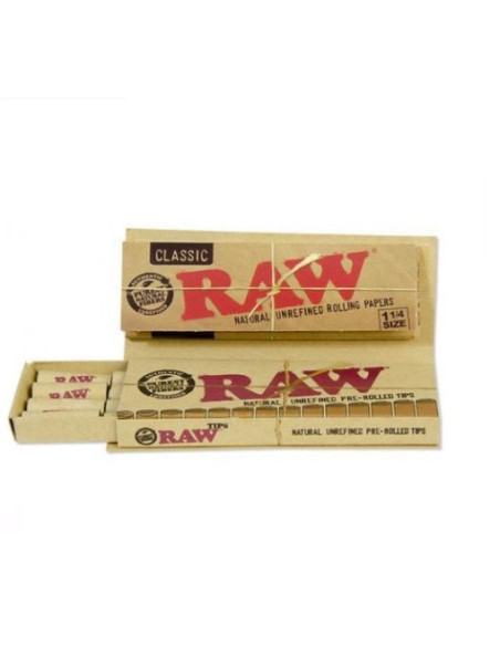 PAPELILLOS RAW CONNOISSEUR + TIPS PREENROLADOS 24 UDS