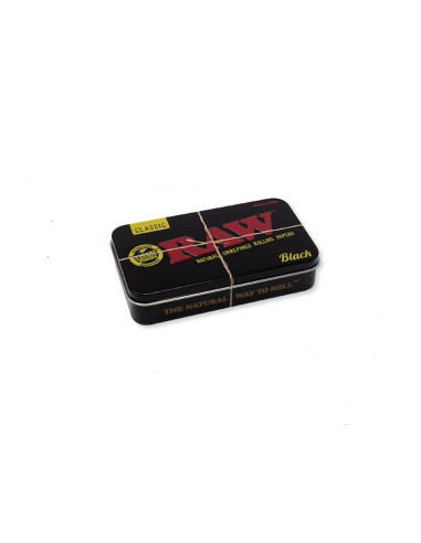 CAJITA METALICA RAW RECTANGULAR NEGRA 1 UDS