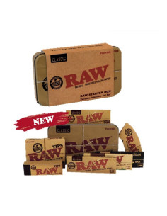 SET CAJITA METALICA RAW STARTER BOX 1 1/4 (MIX PAPELES Y...